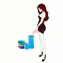 Best-Selling 2-Piece Set, 1 Portable Silicone Female Urination Funnel + 1 Storage Box, Compact Foldable Design With Portable Case, Reusable Standing Urination Device, Suitable For Travel, Camping, Hiking, Hygiene Product - Urinal Set (Includes Storage Box) + 5pcs Cleaning Bags - View 5