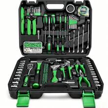 Set Alat Perbaikan Mobil 115/46pcs - Alat Tangan Mekanik Profesional, Termasuk Ratchet Penggerak 1/4", Soket dan Mata Bor Heksagonal, Cocok untuk Perawatan Kendaraan dan Penggunaan di Rumah - MultiWarna - View 1