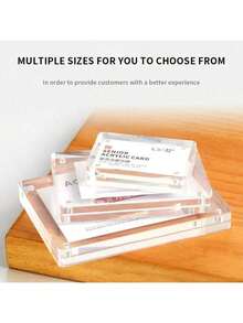 1pc/2pcs Transparent Thick Acrylic Photo Frame, Modern Desktop Photo Frame, Suitable For Home And Office Decoration. Suitable For Photos, Flowers And Landscape Paintings Acrylic Table Card Transparent Price Sign Acrylic Photo Frame Desktop Painting Decoration Frame. - Transparent - View 3