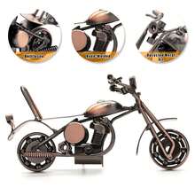 1pc Exquisite Motorcycle Statue, Metal Material, Eternal Classic Retro Fashion Piece, Nostalgic Collectible, Room Decor Ornament, Thoughtful Gift For Family, Partial Parts & Color Styles Randomly Assorted, Birthday/Graduation Gift - Bronze - View 5