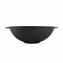 BIG-PAN Sartén wok de hierro fundido de 30 cm, 4, 7 L para todo tipo de fuegos, incluye inducción Asia Wok, sartén para cocinar Kazan Grill Kazan Kazan, apta para horno, Kazan Cast Iron Pilav - Ver 5