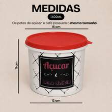 Kitchen Supplies Set Kit ECONOMIC LINE - 5 Supplies + 4 Square Jars 500 ML TPW Line - TPW Red - View 8