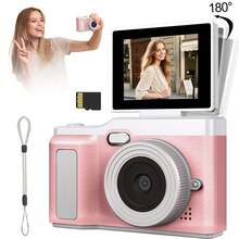 Portable Digital Camera, High Definition Digital Camera, 180° Flip Top Digital Camera, 4x Zoom Digital Camera, Anti-Shake, Suitable For Beginners And Adults, High Definition Digital Camera 600mAh Rechargeable Battery - Multicolor - View 3
