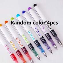 8pcs Quick-Dry Fine Tip Plastic Pens With Removable Caps, Pointed Design, Disposable Direct-Fill Ink Pens, Suitable For Back To School Season - Multiple Styles - View 11