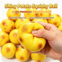 1 buah Bola Squishy Renyah DIY Bentuk Blok Kentang Simulasi, Sentuhan Lembut dan Halus dengan Isian Blok Bangunan, Bentuk Kentang Bulat Realistis, Paket Squishy dengan Suara Renyah untuk Mainan Balita Kembali ke Sekolah - MultiWarna - View 9