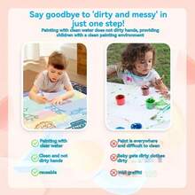Magical Water Canvas: Children's Day Gift, Reusable Drawing Toy Set, Kids' Art And Craft Kit, Educational Toy Set, Age 3+, 80x600 Centimeters / 39.37x31.5 Inches - Ocean Water Canvas - View 3