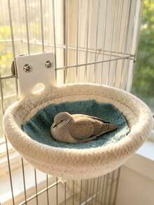 Pet Bird Nest, Hanging Cotton Rope Cave Breeding Cage, Handmade Rope Woven Bird Nest, Small And Medium Bird Nest, Multi-Functional Pet Nest, Perfect Bird Nest For Pet Birds, Easy Installation, Suitable For Cockatoos, Parrots, Lovebirds, Budgies, Etc., Great Gift For Bird Lovers, Halloween Gift, Teacher's Day Gift (Assembly Required) - A - View 1