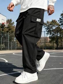 Men's Spring/Autumn Sports Comfortable Breathable Long Pants - Black - View 7