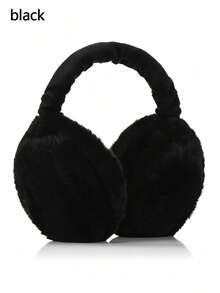 1PC Ultra Soft Plush Earmuffs - Suitable For Warmth, Foldable, Comfortable, Winter Outdoor Activity Cold Protection - Neutral Design - Foldable Hamburger Earmuffs Winter Plush Ear Warmers, Portable Cold-Proof Ear Covers - Multicolor - View 9