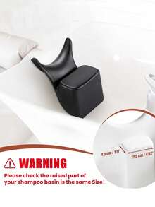 Neck Pillow For Hair Washing Station, Head Support Pillow, Wash Basin Tool, Suitable For Salon And Home Use. Non-Slip Silicone Wash Basin Neck Pad, Hair Washing Tool, Suitable For Salon And Spa Center. - Black - View 2