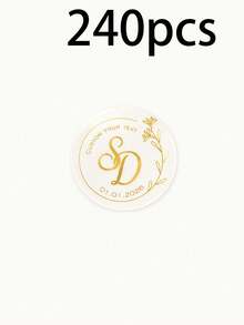 Custom Transparent Name Stickers, Elegant Personalized Gold Labels, Suitable For Gift Boxes, Cups And Party Favors, Customizable Text And Design Decals, Suitable For Wedding Decor, Birthday, Anniversary, Bridal Shower And Christmas Gifts, Small Business Packaging - Style a - View 13