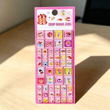 Cute Square 3D Puffy Bubble Stickers Colorful Cartoon Pattern DIY Hand‑Account Notebook Decoration Stickers Children Party Favor Gift - Multiple Colors (style/packaging Random) - View 10