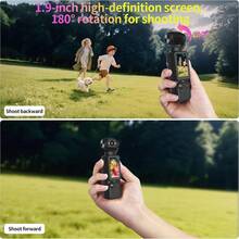 Portable Handheld Action Video Camera Camcorder 2026 New Model In Black For Outdoor Sports Fans 180 Degree Rotating Camera 1 9 Inch HD Display AF Focus Ultra Clear Night Shot Stylish For Home Videos Hiking Trips Camping Days And S - View 7