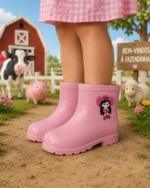 Galocha Bota Infantil Boiadeira Menina Infantil - Rosa Bebê - Visão 2