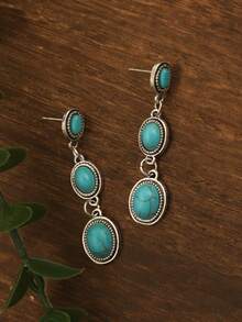 Anting Panjang Gaya Bohemian Vintage, Perhiasan Telinga Modis - MultiWarna - View 1