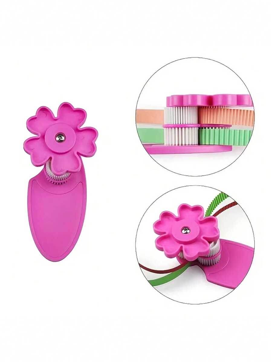 Paper Strip Wave Maker, Floral Pattern Plastic Roller, DIY Paper Strip Tool, Pleating/Crafting Tool, Easy To Use, Time-Saving, Lightweight, Simplifies Wave Effect Creation, Designed Specifically For Creating Wave Patterns With Paper Strips - Various - View 1
