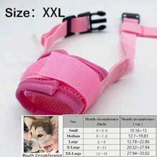 2/1pc Dog Muzzle, Soft Mesh Material, Suitable For Small, Medium And Large Dogs Such As Chihuahua, Poodle, Husky, Labrador, Etc., Breathable, Prevents Biting, Chewing And Grooming, Does Not Affect Panting And Drinking - Pink - View 12