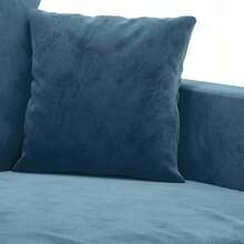 vidaXL Sessel, Sofa Relaxsessel mit gepolstertem Sitz Armlehnen, Fernsehsessel Loungesessel mit Metallgestell, Polstersessel Ruhesessel, Blau Samt - Blau - Übersicht 4