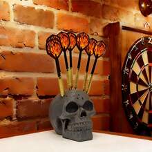 Creative Skull Dart Rack, Unique Dart Storage Rack, Fun Style Board Game Accessory Organizer, Holds 21 Darts, Suitable For Men's Cave, Home Office, Dart Supplies - Multicolor - View 7