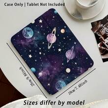 1件行星月亮星星圖案平板保護殼附支架，相容於 Honor 8/9/10/X8/X8A/X9/X8Pro/X9Pro/MatePad SE 11吋/MatePad 11吋/11.5吋/MatePad Pro/Apple 10代/11代 2025 (A16) - 款式29 - 查看 3