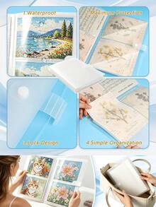 Diamond Art Storage Album, 4x6 Inch Photo Album, Photo Card Storage Book, Card Organizer Binder, Idol Card, Flash Card, Memo Card, Recipe Card Storage, Suitable For Home, Wedding, Travel And Birthday Gifts, For Art Organizer Use - Multicolor - View 5
