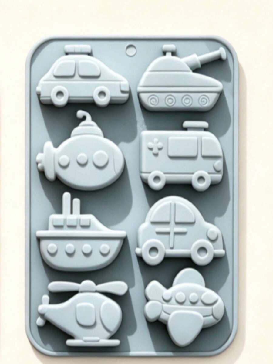 Silicone Molds For Baking Airplane Boat Car Vehicle Shapes Non Stick Chocolate Jelly Candy Cake Cookie Dessert Molds For Home Kitchen Party - 1 Blue - View 1