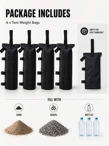 4pcs/1set, Sturdy Pop-Up Tent Weight Bags, Sandbags - Tent Anchoring For Outdoor Activities, Easy To Fill And Portable Design, Suitable For Camping, Beach - Multicolor - View 7