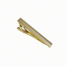 Prendedor De Gravata Masculino Clip Grampo Elegante Luxo - Dourado Textura 5cm - PR50 - Visão 5