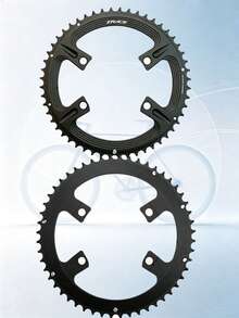 ZRACE Road Cycling Asymmetric Chainring 7075AL Black 50-34T 52-36T 53-39T 110BCD 4-Bolts For 105 Ultegra DURA-ACE 10/11/12 Speed - Black - View 4