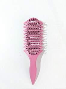 1pc Professional Elastic Curly Hair Brush, Hollow Lightweight Design, Special Soft Bristles Create Neat Curly Spirals, Anti-Frizz Smooth Styling Tool, Suitable For All Hair Types, Essential Hair Accessory For Summer And Back To School Travel Camping - Multicolor - View 11
