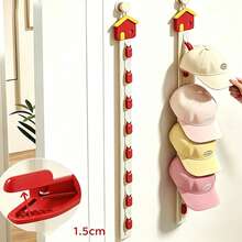 1pc-Decorative Hat Clip, Entryway Wall Hanging Hook, Baseball Cap Storage Rack, Door Back No-Drill Hat Storage Hook. Hat Storage, Accessory Storage. - Multicolor - View 5