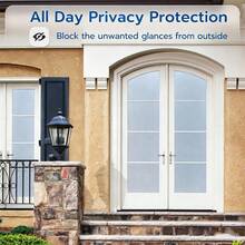 Frosted Glass Film, Privacy Sun Protection UV Protection, Non-Adhesive Static Cling Glass Film Suitable For Home Office, Removable, White Frosted Suitable For Privacy Scenes, Such As Home Bathroom Office Door, 24-Hour Dual-Way Privacy Protection - 1PC - View 8
