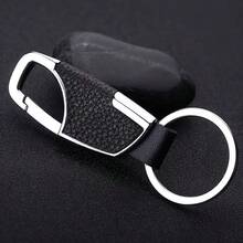 1pc Men's Car Keychain, Creative Convenient Fashion Door Lock Key Ring, Waist-Hanging Metal Keychain, Artificial Leather Keychain, Car Key Gift, Creative Design Anti-Loss, Perfect For Daily Commute And Leisure Use - Multicolor - View 12