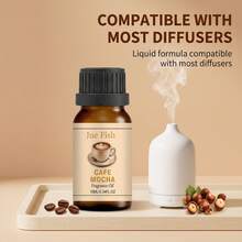 Modern Coffee Shop Theme Room Fragrance Oil Set Long Lasting Household Air Freshener Gift Box Ambient Aromatherapy Diffuser Oil Pack Cozy Cafe Vibe Indoor Space Odor Neutralizer Aesthetic Home Scent Diffuser Set Holiday Gift Pack 1set - Multi-form - View 6