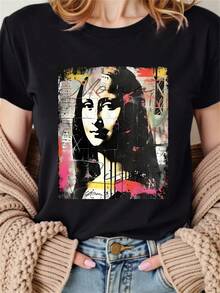 Women T-Shirts - 黑色 - 查看 1