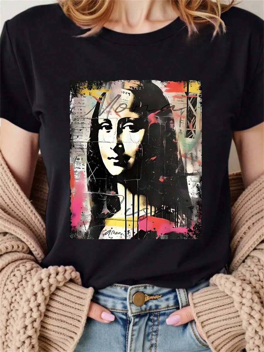 Women T-Shirts - 黑色 - 查看 1