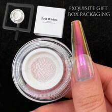 Gift Box Nail Powder Set, Luxury Optical High-Gloss Quality Nail Powder, Perfect Gift Choice, Unique Floating Design Gift Box, Y2K Mirror Chameleon Powder, Suitable For Nail Art Design, From Beginners To Nail Technicians - Multicolor - View 15