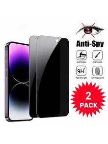 BOLLYMORE 2片裝隱私螢幕保護貼，相容 iPhone 6/7/8/11/12/13/14/15/16/Pro Max、XS、XR、XS Max，亮面強化玻璃，防刮防碎，強化螢幕保護 - 2個 - 查看 33