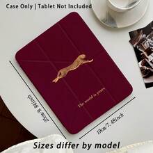 Leopard Pattern Painted Effect Tablet Protective Case With Stand, Compatible With Honor 8/9/10/X8/X8A/X9/X8Pro/X9Pro/ MatePad SE 11"/MatePad 11"/11.5"/MatePad Pro/Apple 10th/11th Gen 2025 (A16)/ Galaxy Tab A7/A9 And Other Popular Models - Multicolor - View 3