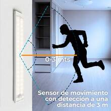 Lámpara LED Recargable con Sensor de Movimiento y Ajuste de Brillo 20 cm - 20 cm - Ver 9