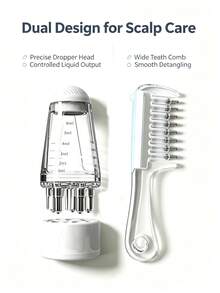 2pcs Professional Hair Oil & Dye Application Comb Set, 5-Prong Application Comb, Wide-Tooth Oil Dispensing Comb, Precision Metal Teeth Design, Ensures Even Oil & Color Distribution, Ergonomic Handle, Suitable For Home & Salon DIY Use, Hair Dyeing Tools, Hair Accessories, Hair Care Products - Ivory - View 8