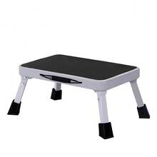 Banco De Altura Banqueta De Plegable 1peldaño Escalerilla - Negro - Ver 1