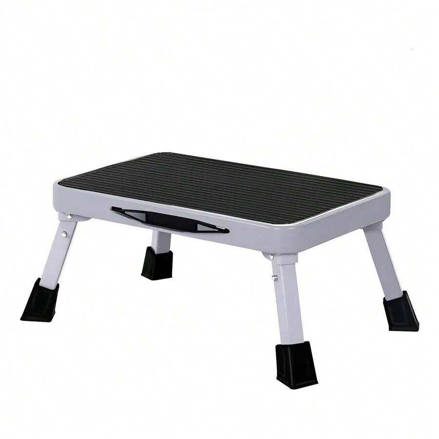 Banco De Altura Banqueta De Plegable 1peldaño Escalerilla - Negro - Ver 1