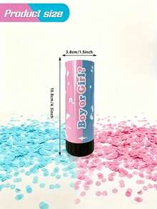 Gender Reveal Confetti Cannon, Wedding, Birthday, Graduation Party, New Year Fun Party Supplies Decoration And Gifts, Room Home Decor Graduation Use (Do Not Aim Launcher Tube At People Or Objects) - Regular Model - View 9