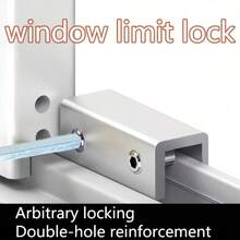 Window Lock Limiter, Adjustable Sliding Window Lock - Durable Material, With Black Heart-Shaped Key And Yellow Wrench, Drill-Free Installation, Door And Window Security Clip, Providing Home Security And Anti-Theft Protection - Window Lock - View 8