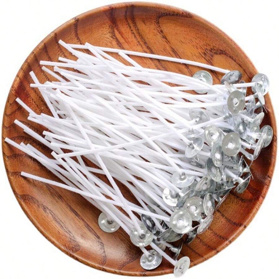 100pcs Candle Wicks DIY Candle Making Wicks, 9cm/16cm - White - View 1