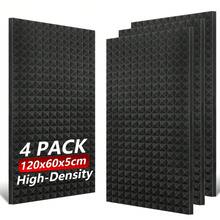 TOUO 1-4 Packs Acoustic Panels Soundproof Foam Pyramid 47.2"X23.6" Wall Dampening For KTV, Living Room, Studio - TOUO - View 21