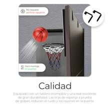 Raganet, Tablero De Basketball 25cm de Diámetro, con Contador Electrónico De Puntaje, Canasta de Basquet, Aro de Baloncesto Profesional para Niños y Adultos, Incluye Mini Balon - Multicolor - Ver 5