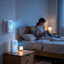 SMEGGEMS Ultrasonic Intelligent Frequency Conversion Insect Repellent, The Shell Is Made Of ABS Material, Physical Insect Repellent, And Low-Consumption, Silent And Low-Noise, Can Repel A Variety Of Pests - White - View 2