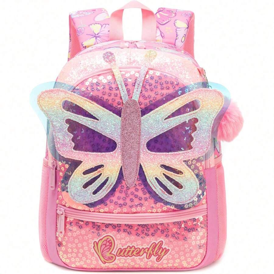 Girls' Lightweight Student Backpack, Cute Portable School Bag, Suitable For Back To School Season - 13 Inch Small Bag - View 1